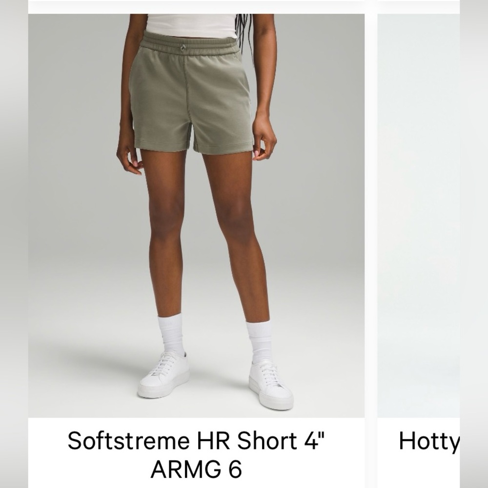 Lululemon Softstream High-Rise Short 4” size 6 in Army Green